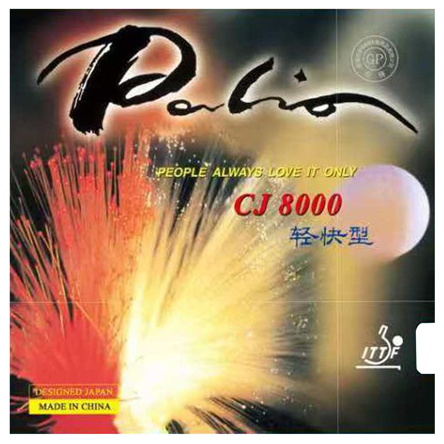Table Tennis Forehand Rubber - Palio CJ8000 Light&Fast Tip Pips-In Masa