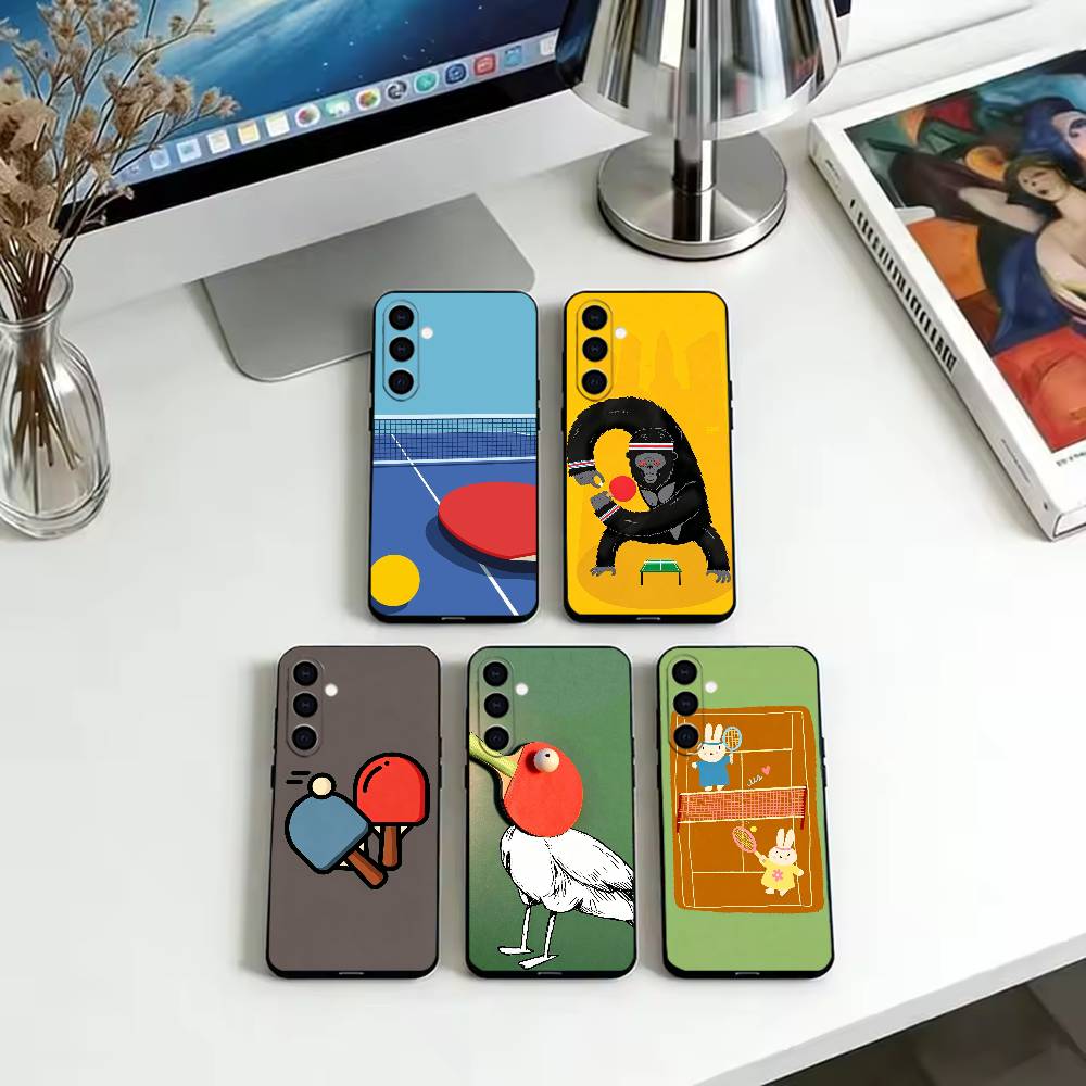 Table Tennis Quotes - Yeni Masa Tenisi Karikatür Telefon Kılıfı