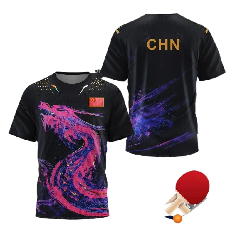Table Tennis Uniform - ÇİN Ejderha Masa Tenisi Grafik T