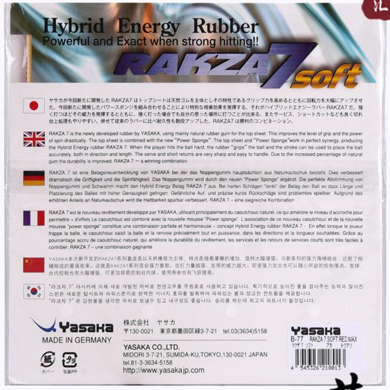 Orijinal yasaka RAKZA 7 yumuşa - Table Tennis For Sale incelemesi ve fiyatı